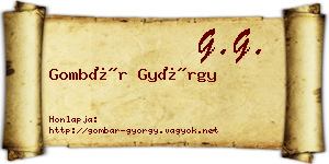 Gombár György névjegykártya