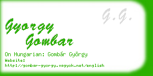 gyorgy gombar business card