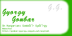 gyorgy gombar business card